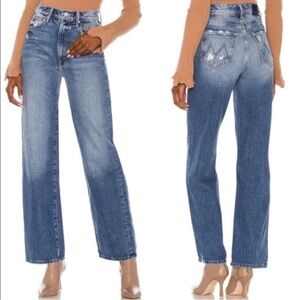 Mother Superior High Waisted Tunnel Vision Sneak Jeans Take Me Higher Size 24